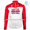 Set Fietsshirt Lange Mouw + Lange Koersbroek 2018 Lotto Soudal N001 Winter Thermal Fleece